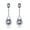 Rainbow, variant on Dangle Earrings for Women Drop Earrings 18K White Gold Plated Created Mystic Quartz Jewelry Hypoallergenic for Sensitive Ears