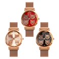 thumbnail image 4 of Creative Meow Cartoon Casual Quartet WatchRose Golden Noodle, 4 of 5