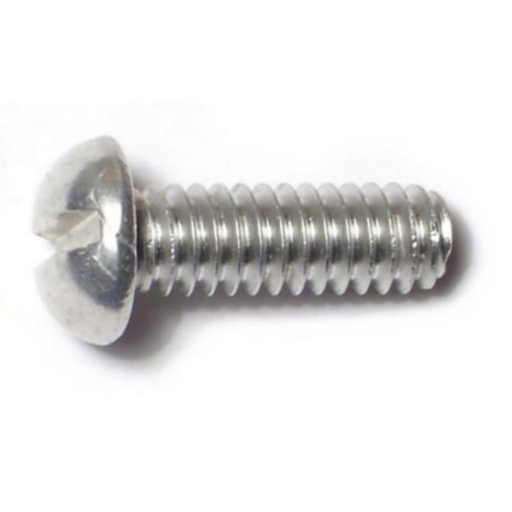 1/4"-20 x 3/4" Aluminum Slotted Round Head Machine Screws (20 pcs.)