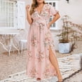 thumbnail image 1 of WILLBEST Vestidos para Mujer 2024, Vestido Maxi Sexy con Cuello En V, Vestidos Cruzados, Vestido Bohemio Largo Floral Fluido, Vestido de Fiesta Informal XXXXGrande, 1 of 3