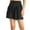 Black, variant on Plus Size Wide-Leg Shorts - 200lb Capacity Stretchy Summer Skort Pants (Elastic Waist | Skirt-Like Design) | Yubnlvae (Black | 6XL)