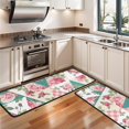 thumbnail image 3 of Kitchen Rugs Sets Of 2,Pioneer Flower Floral Print Pattern Anti Fatigue Kitchen Mat Rugs Non Slip Washable,Decorative Kitchen Floor Mats for Kitchen,Sink,Laundry,17"x47"+17"x47", 3 of 5