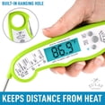 thumbnail image 6 of Zulay Kitchen Instant Read Food Thermometer Waterproof Digital Meat Thermometer w/ Backlight Green, 6 of 7