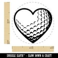 thumbnail image 2 of Heart Shaped Golf Ball Sports Self-Inking Rubber Stamp Ink Stamper - Blue Ink - Mini 1/2 Inch, 2 of 7