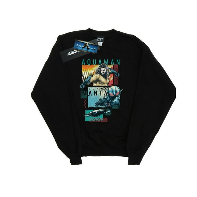 DC Comics Sweat-Shirt pour Femmes avec Tuiles de Personnage Aquaman