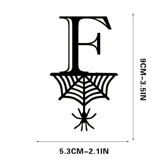 Utoimkio Halloween Decorations tag Ornament 26 Letters A-Z Alphabet DIY Arts and Crafts Kit Decorative Hanging Ornaments Cutouts Metal Tags for Halloween Party Supplies (Spider Style)