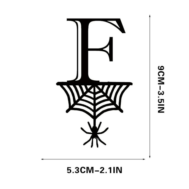 Halloween 26 Letter Decoration Hang Tag, Spider Hang Tag