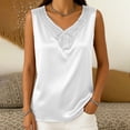 thumbnail image 4 of IFNWSV Tank Tops for Women U Neck Sleeveless Spaghetti Strap Solid Color Lightweight Summer Cami White XL, 4 of 6