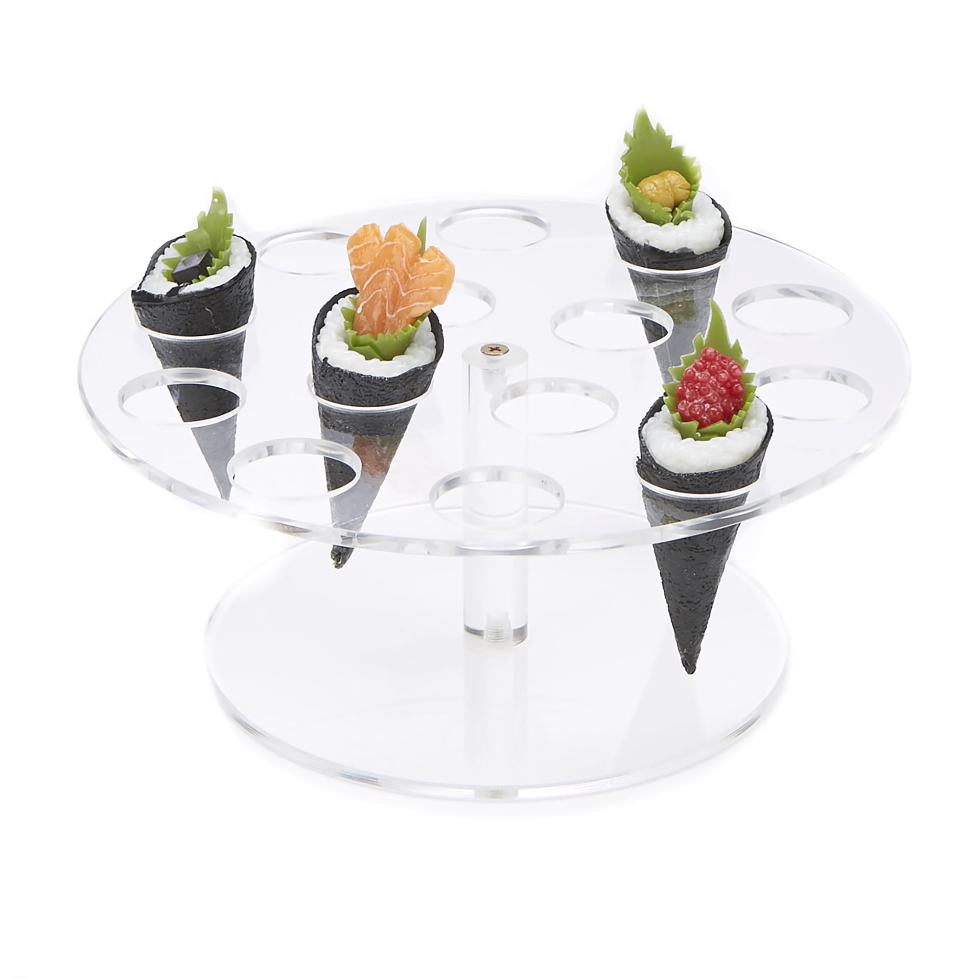 Chip Cone Holder Details about   Acrylic Ice Cream Cone Holder Counter Top Display Stand 