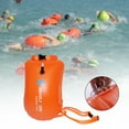 thumbnail image 4 of fankhu 20L Waterproof Bag PVC Inflatable Swim Float Bag for Boating (Vibrant Orange), 4 of 9