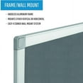 thumbnail image 4 of Bi-silque Ayda Fabric 36"w Bulletin Board - Gray Fabric Surface - Robust, Tackable, Sleek Style - 1 Each - 0.5" X 36", 4 of 13