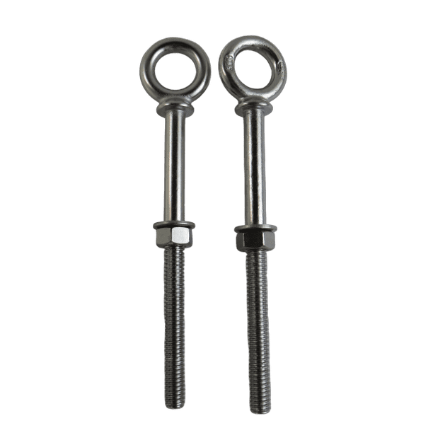 2 Pieces Stainless Steel 316 Eye Bolt 1/2" x 6" UNC Short Thread Marine