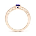 thumbnail image 2 of ANGARA Natural Solitaire Oval Tanzanite Bypass Ring with Diamond Accents in 14K Rose Gold for Women (Size-7x5mm) | December Birthstone, Anniversary, Jewelry Gift for Women | Natural Tanzanite Ring, 2 of 7