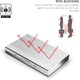 thumbnail image 2 of Portatarjetas de crédito de aluminio, portatarjetas de visita de metal delgado con bloqueo RFID, 6 ranuras para sus tarjetas de crédito, 2 piezas, negro + plateado, 2 of 5
