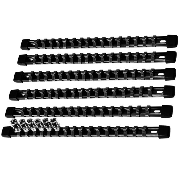 Socket Organizer AMM, 6 piezas, soporte de herramientas ABS con accionamiento de 1/4 pulgadas