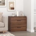 thumbnail image 5 of Marcree Lateral File Cabinets 2 Drawer Wood Office Lateral Filing Cabinet for Home Office, Wooden Filing Cabinets Printer Stand for Hanging Files/Letter, Walnut, 5 of 9