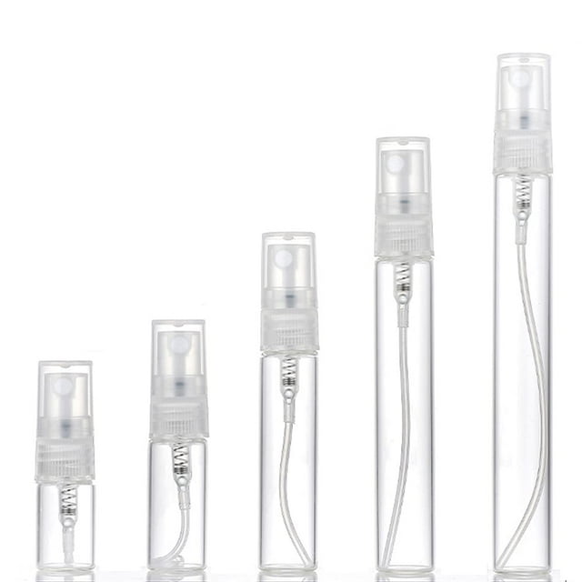 50Pcs 3ml 5ml 7ml 10ml Portable Mini Rechargeable Verre Clair Vide Échantillon Flacons de Parfum Atomiseurs Cosmétiques Flacon Pulvérisateur Récipient pour Voyage Partie Doit Outils de Maquillage (10ml)
