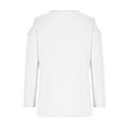 thumbnail image 6 of Posijego 3/4 Sleeve Tee Shirts for Women Cold Shoulder Tops Crewneck Plain Basic T-Shirts Summer Clothes, 6 of 6