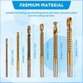 thumbnail image 5 of Juego de Brocas Titanio 6 Piezas, PerforacióN Orificio Broca Dentada HSS, Kit para Metales Carpintero 3-8 Mm, 5 of 5