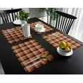 thumbnail image 3 of Red Brown Tartan Placemats Set of 4 Rustic Farmhouse Beige Plaid Washable Woven Burlap Cloth Fabric Placemat for Square/Rectangle/Round/Oval Dining Table, Easy Clean Place Mats for Toddlers, Kids, 3 of 6
