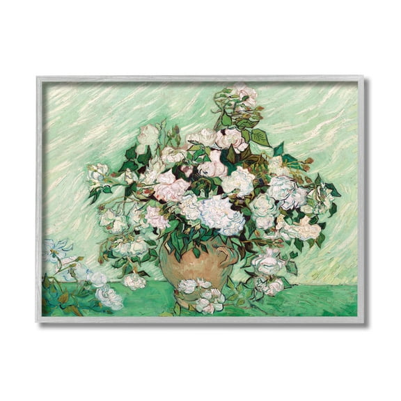 Stupell Industries Impressionist Arrangement of Chrysanthemums Traditional Painting,16 x 20,Designed by Vincent Van Gogh