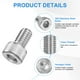 thumbnail image 2 of Uxcell 30-Pack M5 x 8mm Tornillos de Cabeza Hexagonal, Tornillos de Máquina de Acero Inoxidable 304, Sujetadores de Precisión de Rosca Completa, 2 of 7