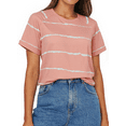 thumbnail image 7 of SOMER Women’s Striped Cotton Blouses Casual Short Sleeve Crew Neck Summer TShirts for Going Out,Pink (Available in Plus Size), 7 of 7