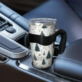 thumbnail image 5 of 40oz Tumbler,Blue and Gold Christmas Tree Pattern Insulated Tumblers with Removable Handle,Stainless Steel Double Vacuum Coffee Tumbler Cup with Straw for Home,Office,Travel,Party, 5 of 5