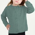 thumbnail image 3 of Kids Cardigan Lightweight New Toddler Boys Girls Crewneck Cardigan Sweaters Long Sleeve Kids Button Cotton School Uniform Knit Tops Outwear Blue 8 Years, 3 of 8
