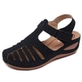 thumbnail image 1 of Sandalias de punta cerrada para mujer Sandalias de cuña con cierre de gancho y bucle para viajes al aire libre, 1 of 9