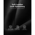 thumbnail image 2 of LAZZO 39" Mini Armless Loveseat, Leather Upholstered Small Couch with USB Charging Port for Small Living Spaces, Black, 2 of 9