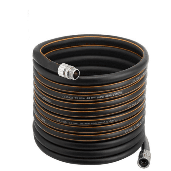 Garden Hose 75ft x 5/8", Custom Length, Heavy Duty, No Kink, Flexible, Rubber Garden Hose, Leakproof Water Hose with Male to Female Fittings, 600 Burst PSI