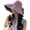 Pink, variant on Women's Summer Sun Hat with Polka Dots-Wide Brim UV Protection Foldable Beach Hat,Breathable Travel Hat for Vacation