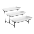thumbnail image 5 of Tiered Serving Stand Party Display Set Fruit Tray with Black Melamine Platters for Appetizers Snacks and Desserts, 5 of 9