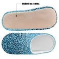 thumbnail image 4 of Chririnla Bling Blue Leopard Print Unisex Slippers Soft Plush Fuzzy Warm Anti-slip Rubber Sole Cozy Comfy Lightweight Indoor Travel Slippers, 4 of 7