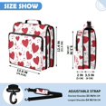 thumbnail image 3 of Zipper Binder with Shoulder Strap 2 inch 3 Ring Waterproof File Folder Organizer Bag 500 Sheet Red Hearts with Musical Notes, 3 of 8