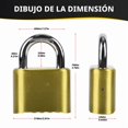 thumbnail image 2 of Golden combination lock, 4-digit padlock, used for storage of sports lockers, fences, toolboxes, boxes and buckle cabinets in school gymnasiums (1 pack)., 2 of 5