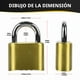 thumbnail image 2 of Golden combination lock, 4-digit padlock, used for storage of sports lockers, fences, toolboxes, boxes and buckle cabinets in school gymnasiums (1 pack)., 2 of 5