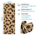 thumbnail image 2 of Beige and Black Leopard Pattern Hot Yoga Mat Towel Non Slip for Hot Yoga - Quick-Drying Yoga Mat Cover with 4 Corner Pockets with Travel Bag - Hot Yoga Towel Non Slip 74"x26", 2 of 6