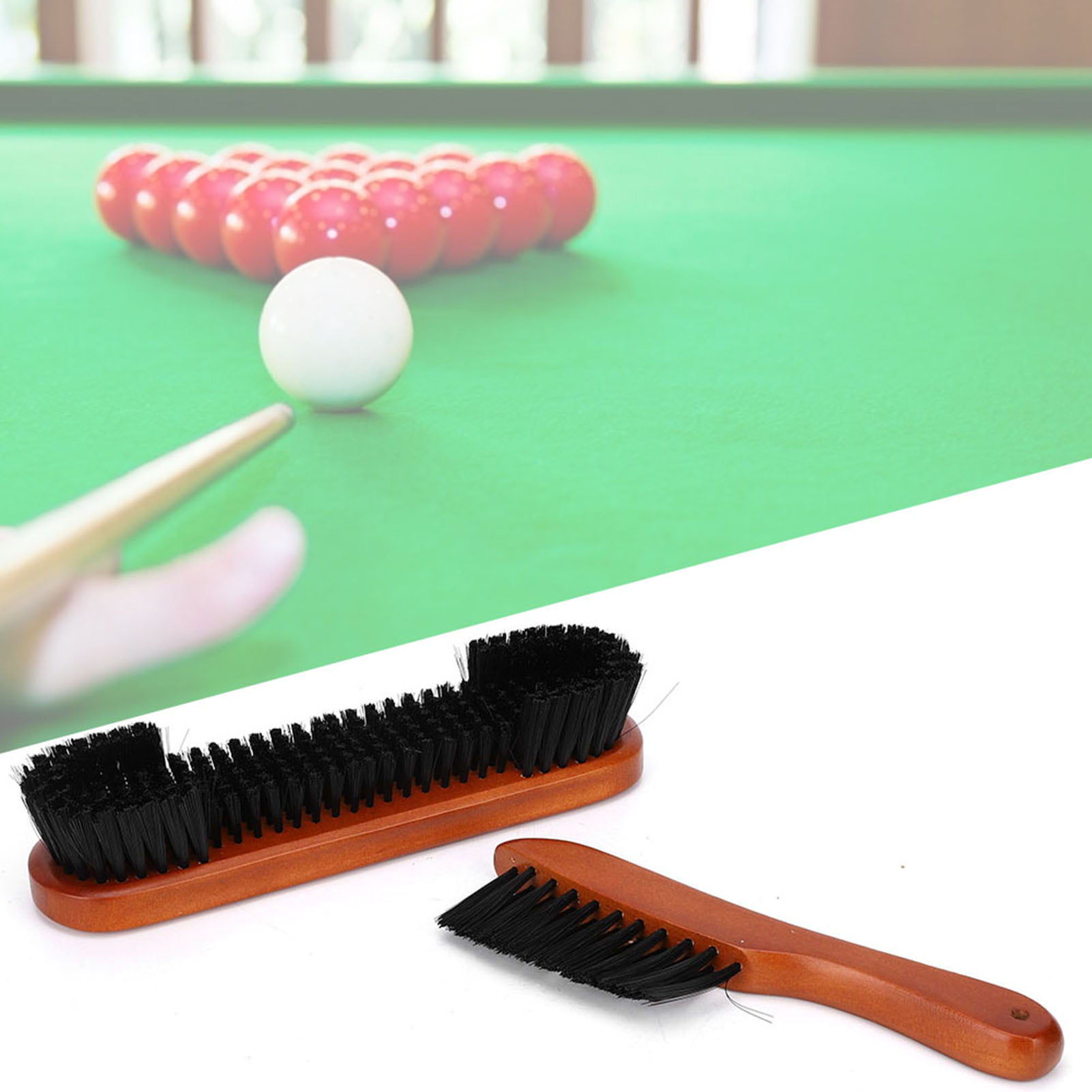 2pcs Billiards Table Rail Brushes Set Cleaning Tools Accessories For Pool Desk 