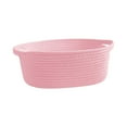 thumbnail image 1 of GUOOL Cotton Rope Basket Shelf Basket for Remotes Key Makeup Holder Container Desk Pink, 1 of 9