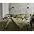 thumbnail image 2 of Nayoroom 3-Pieces Olive Green Plain Duvet Bedding Sets, Full, 2 of 4