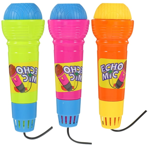 ColoMX 3 uds puesta en escena micrófonos de juguete plástico Echo Mic juguetes para uso infantil
