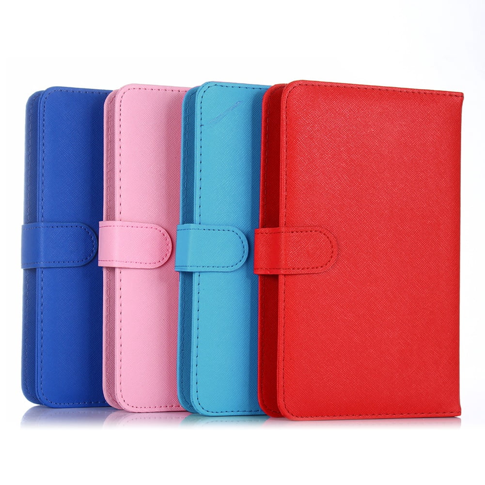 JANGSLNG Portable Wireless Bluetooth-compatible Keyboard with Faux Leather Case for iPhone Phone
