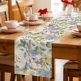 thumbnail image 5 of Vintage Spring Floral Table Runner - 36 Inch Long Farmhouse Flowers Rustic Cotton and Linen Blended Dress Scarves Farmhouse Table Runner for Kitchen Dining, Coffee Table, 13" x 36", 5 of 8