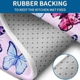 thumbnail image 4 of Pink Butterfly Pattern Bathroom Rugs Sets 3 Piece,Toilet Cover Set,Absorbent Non Slip Bathroom Mats Sets with U-Shaped Contour Rug Toilet Rug Set, 4 of 5