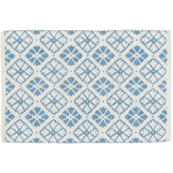 Mainstays by Becky G. & Alejandra Indoor Accent Rug, Blue Tile, 24" x 36"