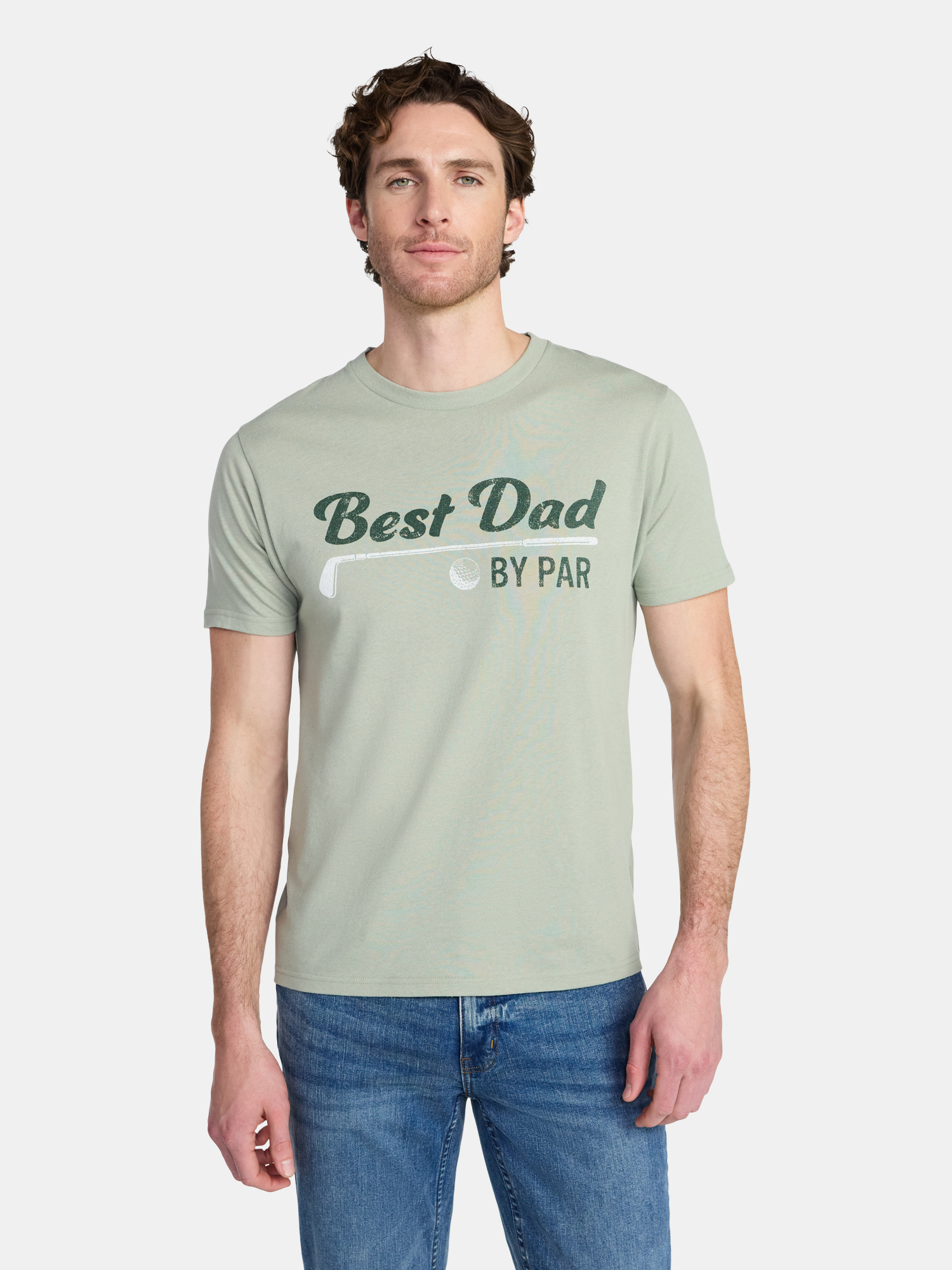 Father's Day Men's Best Dad By Par Graphic Tee by Way to Celebrate, Sizes XS-5XL