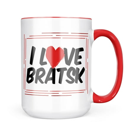 

Neonblond I Love Bratsk Mug gift for Coffee Tea lovers