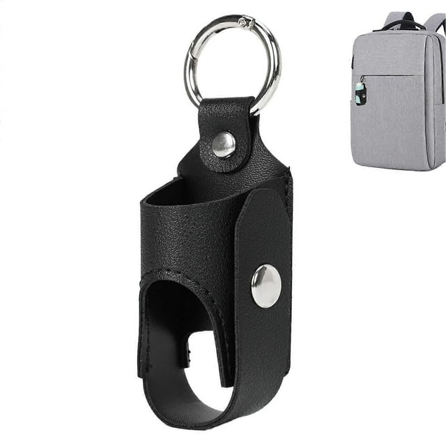 Inhaler Storage Case,Leather Inhaler Holder Leather Storage Tool for Camping, Travel, Business Trip, Home, School Black